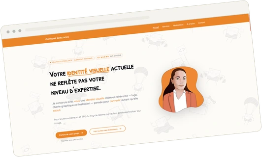 Site vitrine d'Amandine Darlavoix, graphiste à Clermont-Ferrand