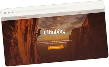 Site vitrine de Climbing Adventures